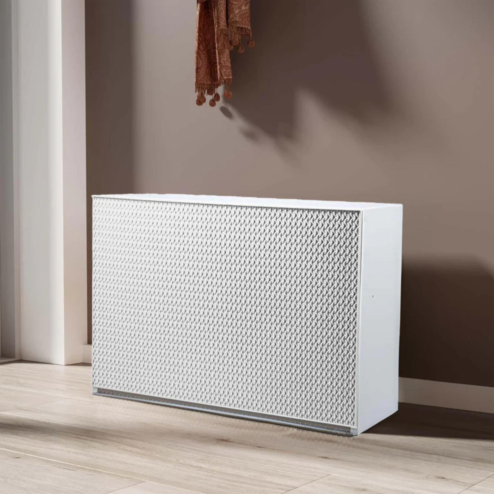 Scarpiera modulare design moderno con frontale a intreccio bianco - Forti