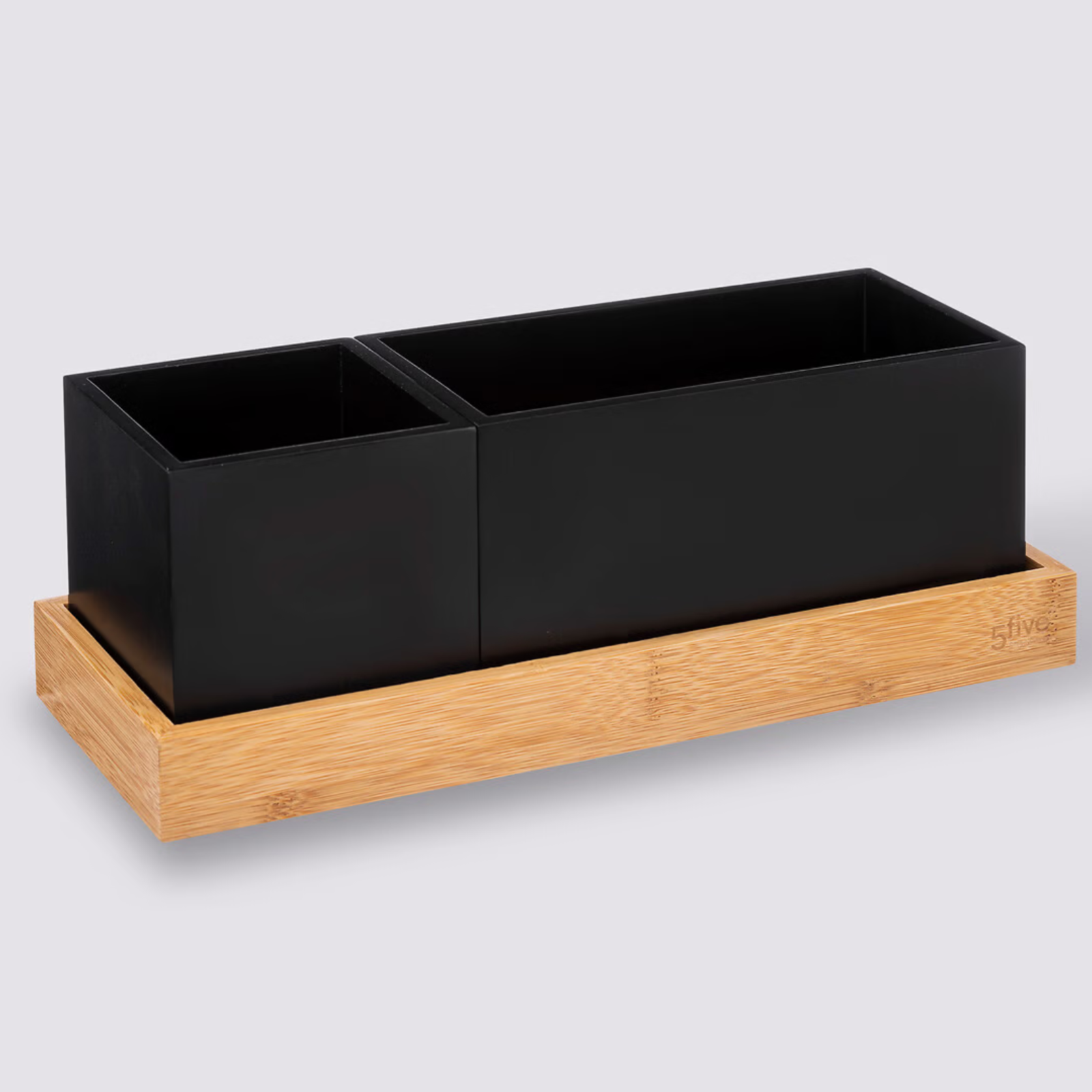 Organizer multiuso rimovibile in bambù nero - Bava