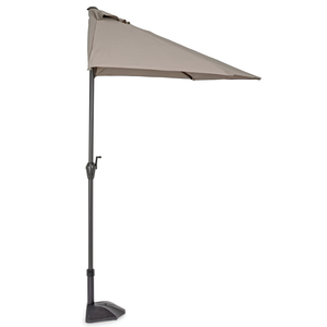 Ombrellone da giardino o terrazzo semicircolare mezzaluna 2,7 M telo in poliestere e palo in alluminio - Kalif