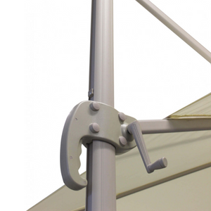 Ombrellone da giardino 2x3 a palo laterale in alluminio con telo in poliestere ecrù - Mercu