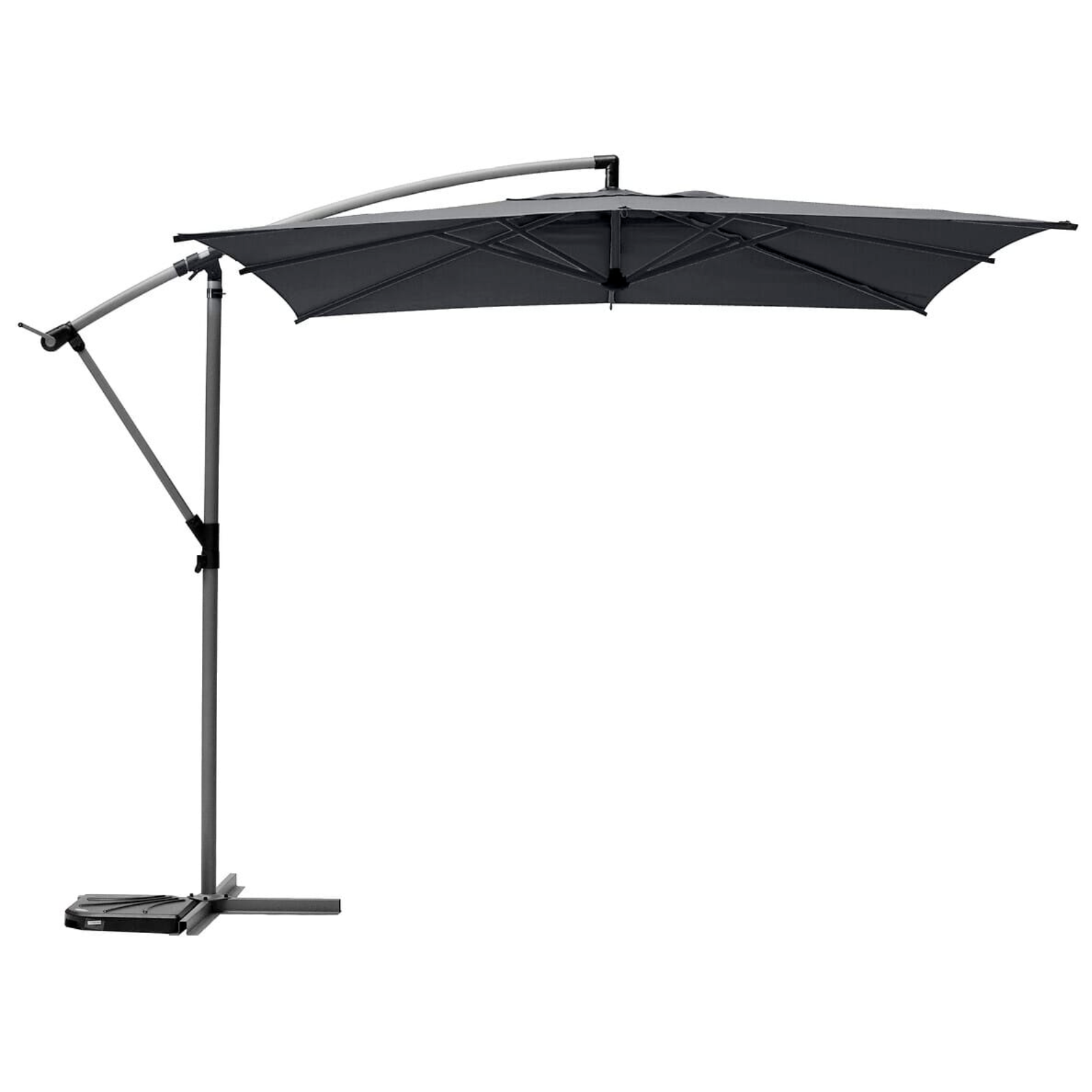Ombrellone da giardino "Manoa" struttura in acciaio con palo laterale quadrato 2,5 x 2,5 m