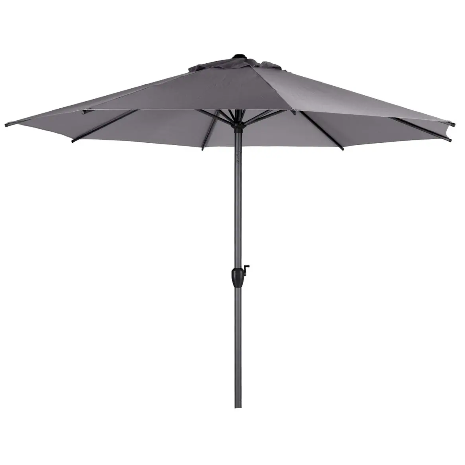 Ombrellone da giardino rotondo struttura in alluminio e telo in poliestere Ardesia 3 x 2,5 - Loompa