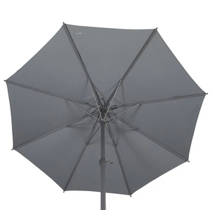 Ombrellone da giardino rotondo struttura in alluminio e telo in poliestere Ardesia 3 x 2,5 - Loompa