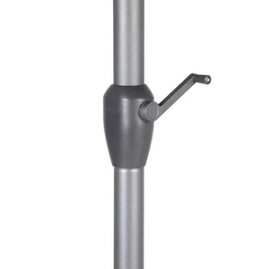 Ombrellone da giardino rotondo struttura in alluminio e telo in poliestere Ardesia 3 x 2,5 - Loompa