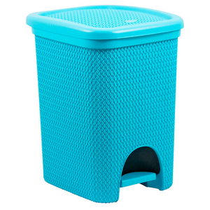 Pattumiera da bagno o cucina sottolavello in resina con design moderno a intreccio Line 6 Litri capacità massima