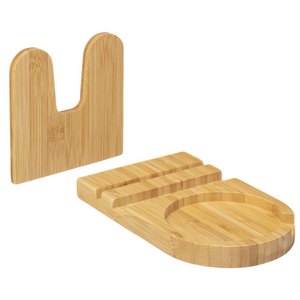 Organizer da cucina 2 in 1 Poggiamestolo Poggiacoperchio in bamboo - Nami