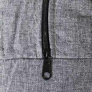 Poltrona in tessuto monoposto grigio chiaro con poggiapiedi design moderno - Ashly