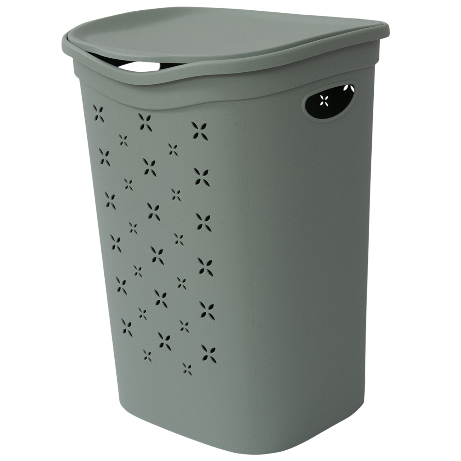 Portabiancheria sporca salvaspazio in polipropilene 55 litri con finitura traforato