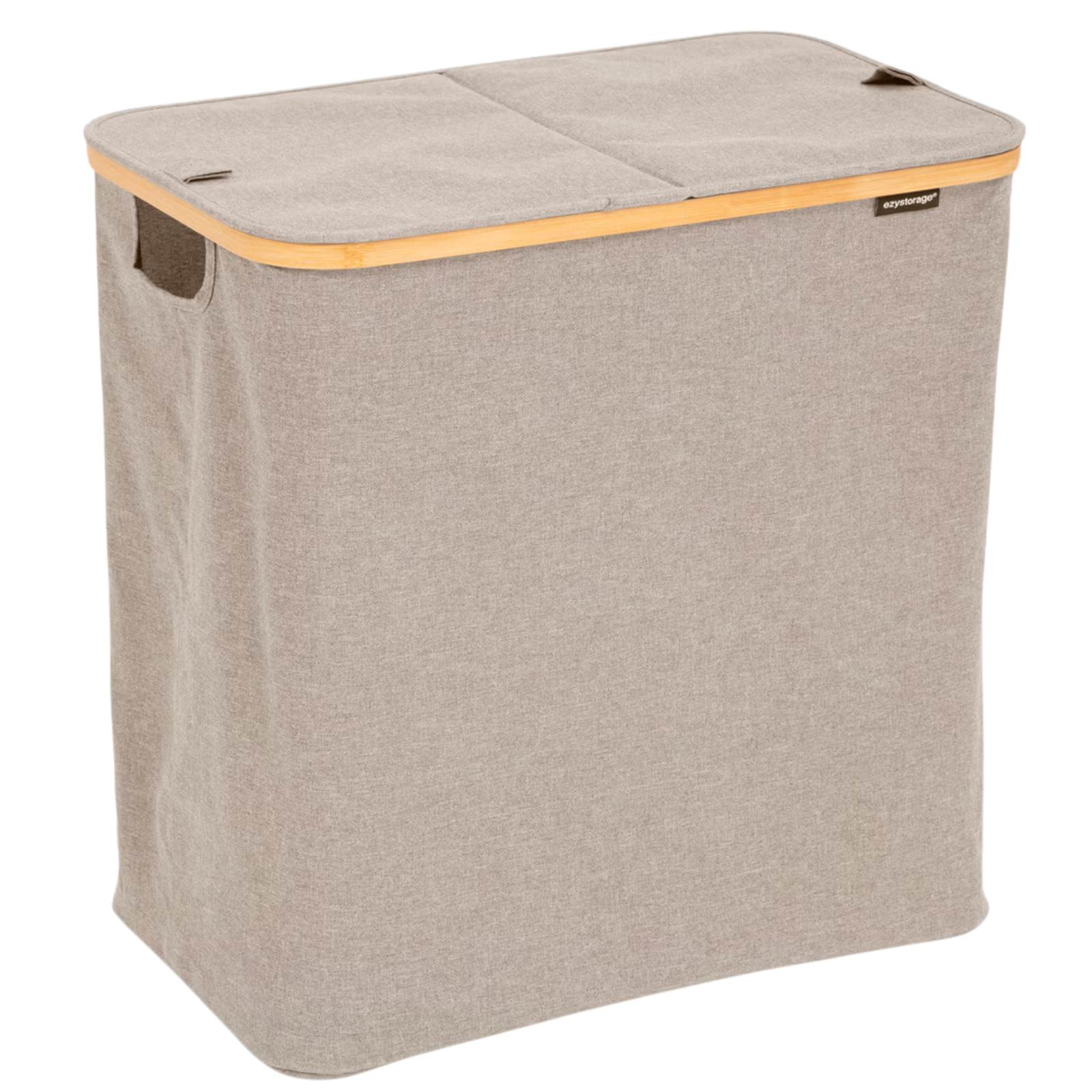 Portabiancheria doppia pieghevole in poliestere e bambù 80 litri - Compart