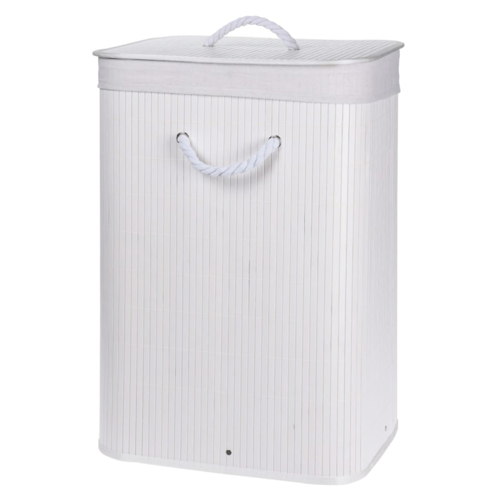 Portabiancheria salvaspazio pieghevole "Laundry" design moderno in bambù con coperchio