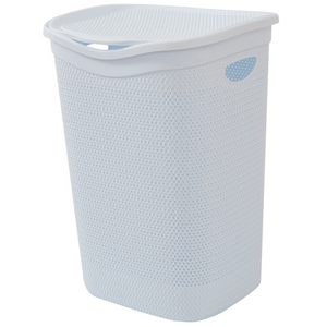 Portabiancheria sporca salvaspazio design moderno 55 litri ad intreccio