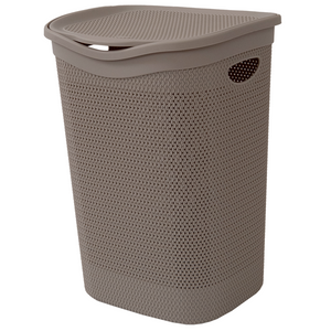 Portabiancheria sporca salvaspazio design moderno 55 litri ad intreccio