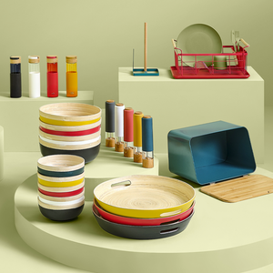 Porta rotolo da cucina design moderno in metallo e legno - Modi