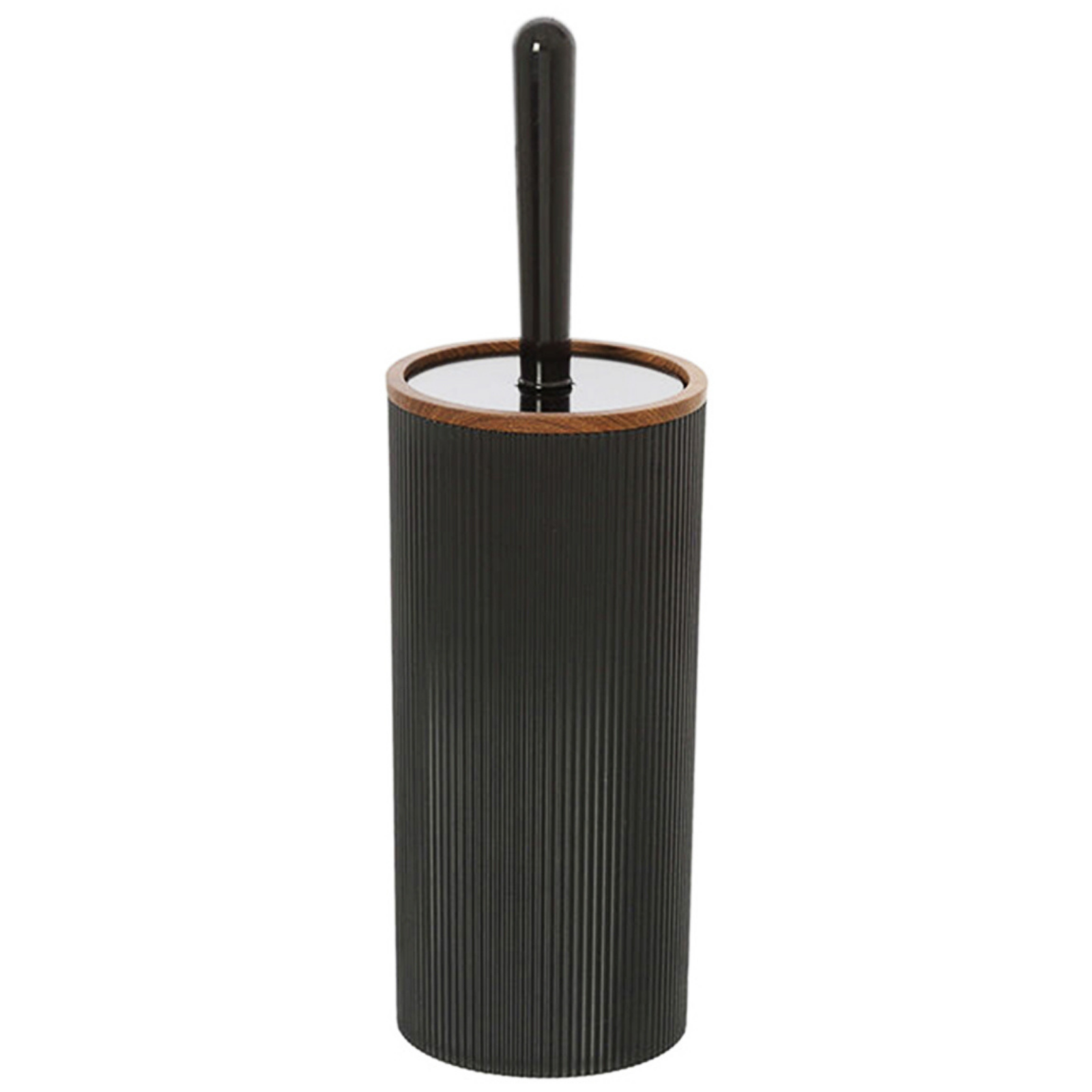 Portascopino wc in resina design moderno finitura effetto legno - London