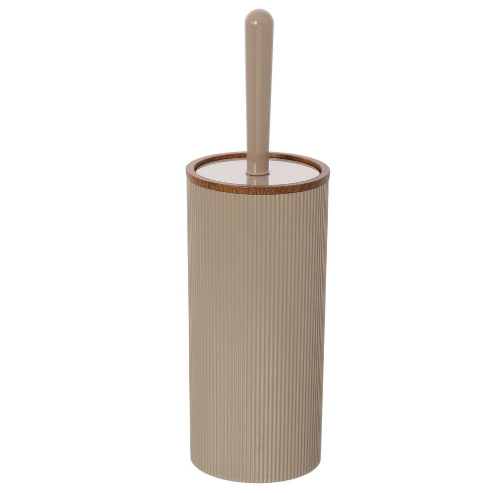 Portascopino wc in resina design moderno finitura effetto legno - London