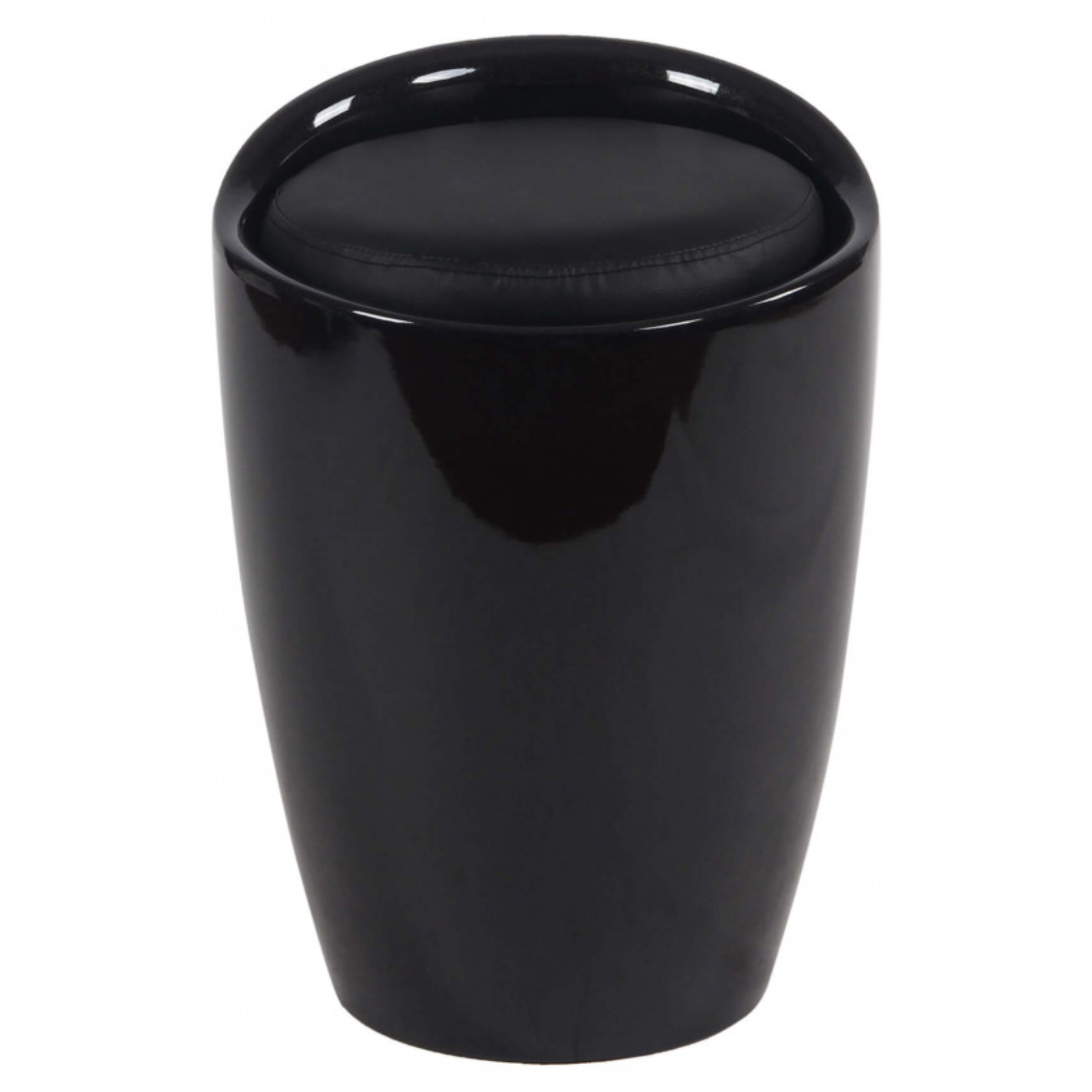 Pouf sgabello contenitore in Abs con cuscino in ecopelle -Cliff