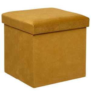 Pouf da salotto contenitore in velluto