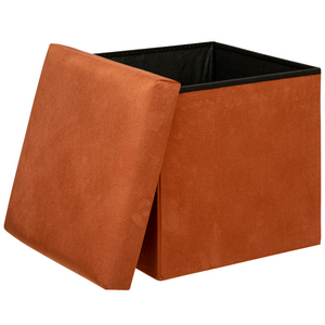Pouf da salotto contenitore in velluto
