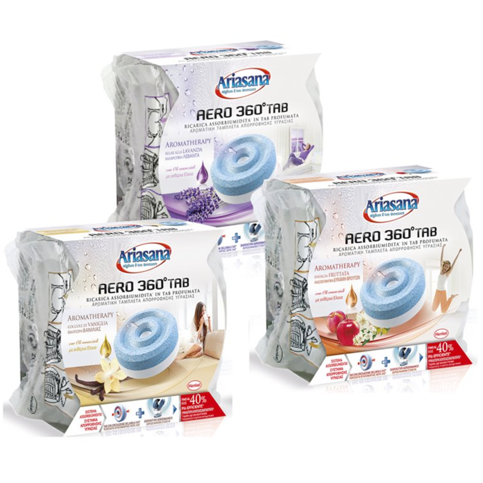 Ariasana aero 360 deumidificatore assorbiumidità ricarica Tab 450Gr