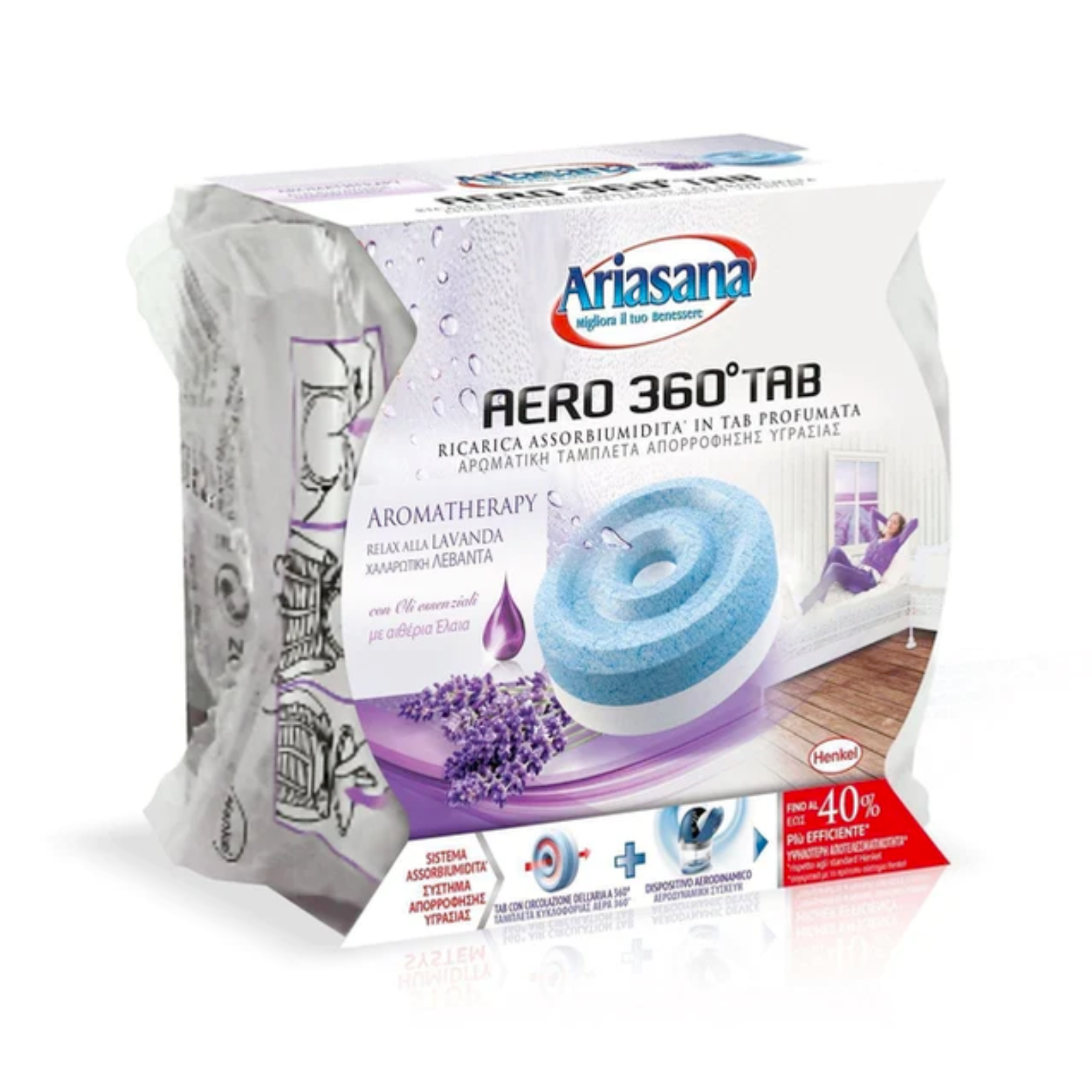 Ariasana aero 360 deumidificatore assorbiumidità ricarica Tab 450Gr