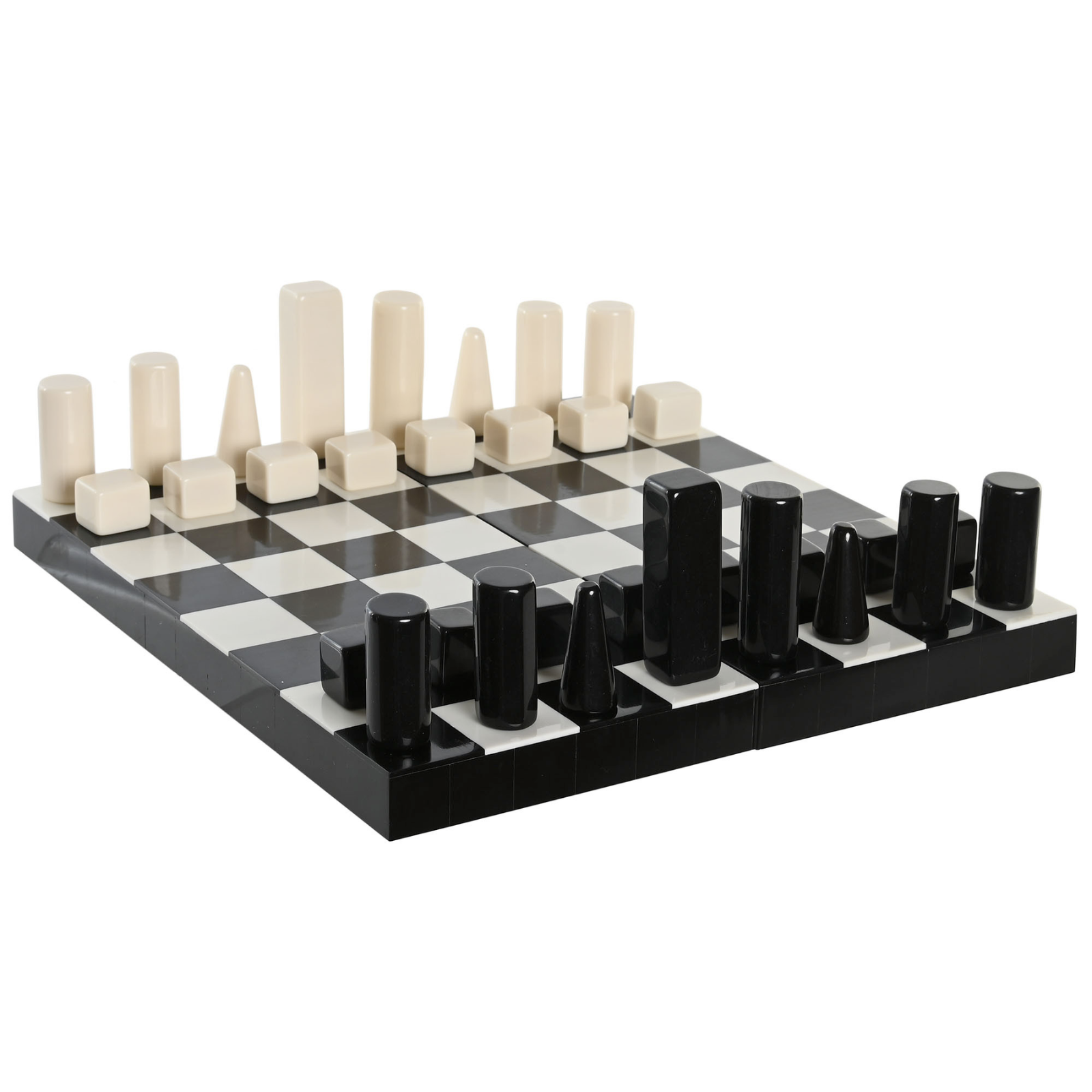 Scacchiera in resina bianca e nera design decorazioni per interno con scacchi
