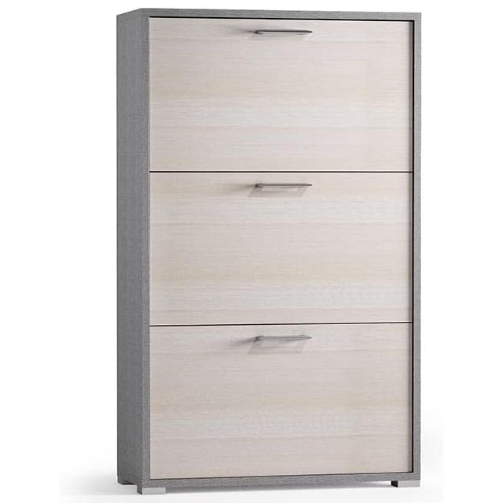 Scarpiera in legno larice 3 ante a ribalta design moderno - Solam