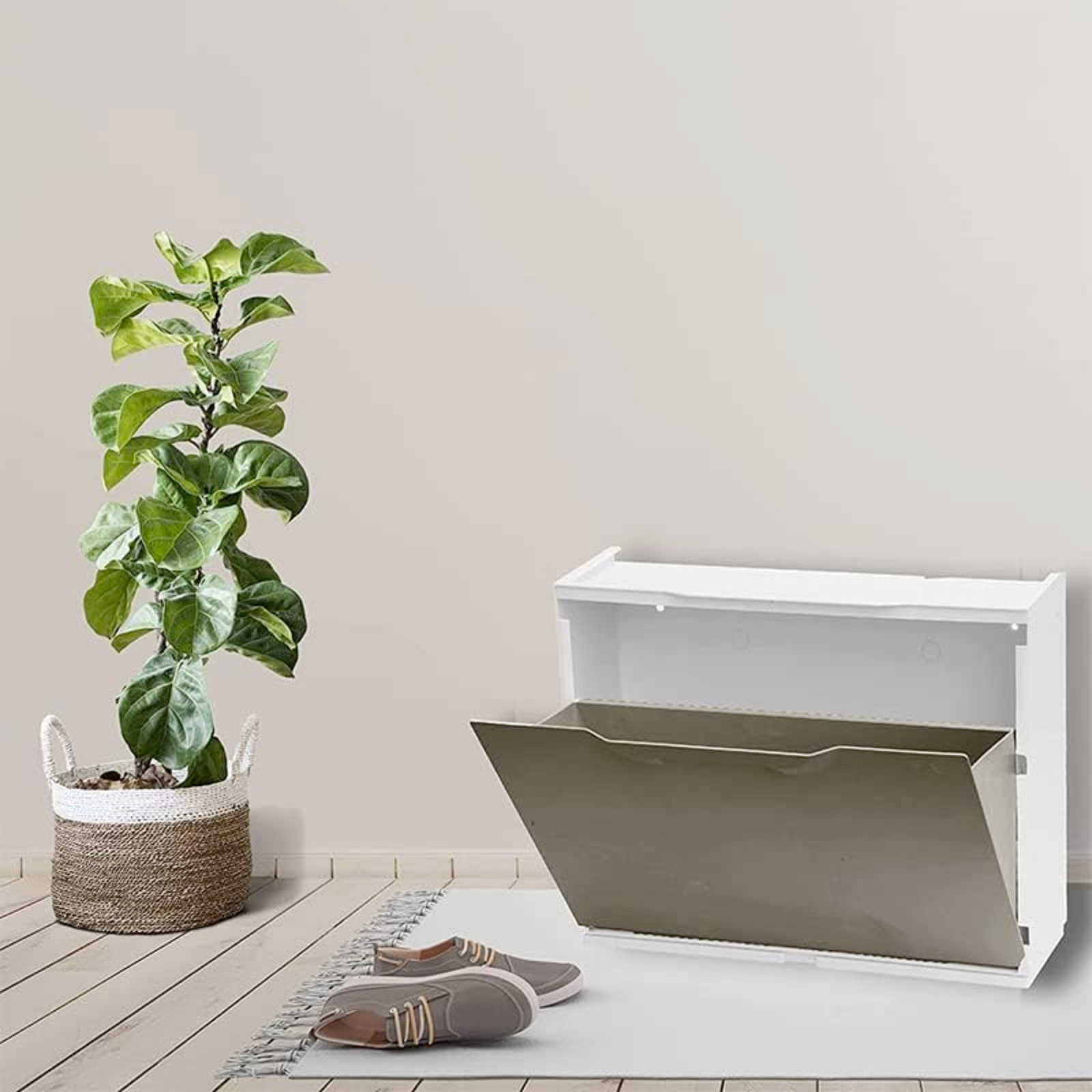 Scarpiera modulare "Milly" in polipropilene impilabile salvaspazio design moderno