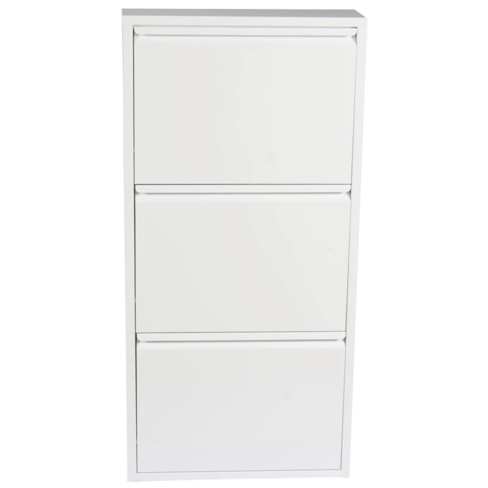 Scarpiera salvaspazio in lamiera preverniciata bianca 3 o 5 ante a ribalta