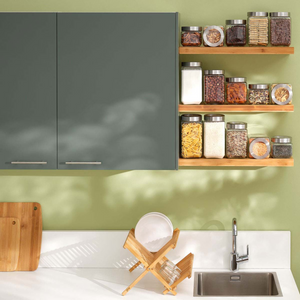 Scolapiatti pieghevole in bambù natural a 2 livelli - Nami