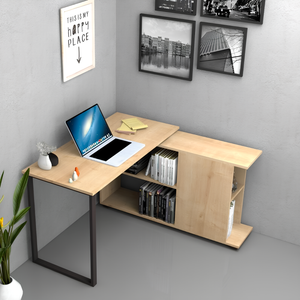 Scrivania da ufficio o cameretta reversibile con libreria 120x60 - Moa