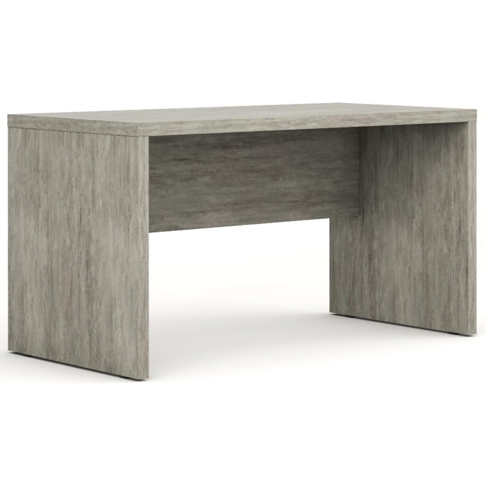 Scrivania da ufficio o cameretta "Flagstaff" in legno con traverso design moderno cemento