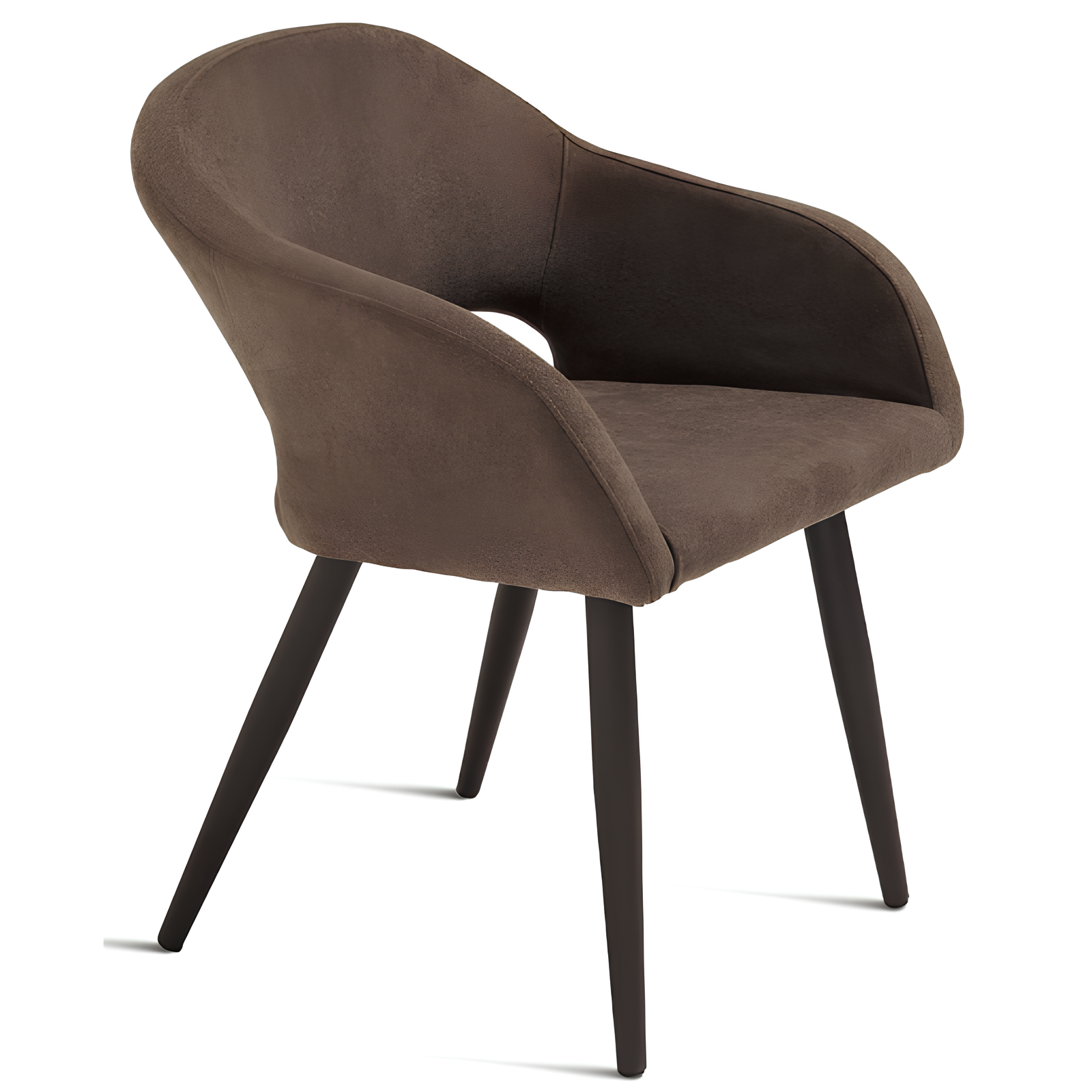 Sedia da pranzo in tessuto imbottito struttura in metallo - West