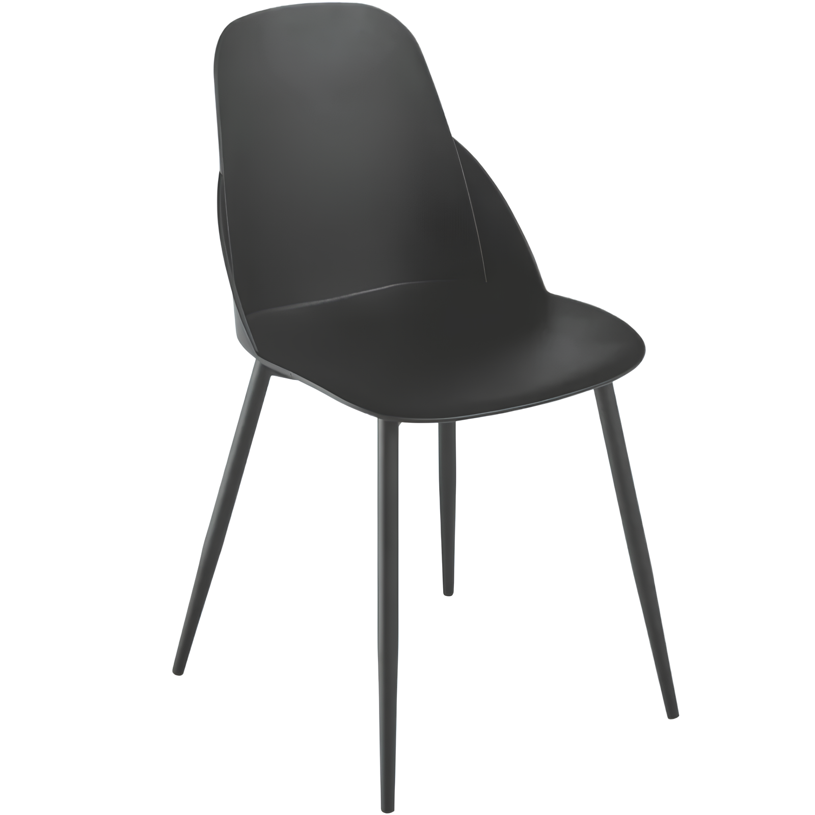 Set sedia da pranzo in polipropilene con struttura in metallo design moderno - Milla