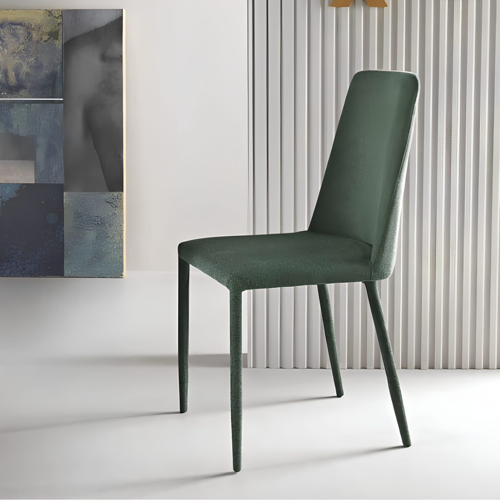 Sedia da pranzo design moderno rivestita in tessuto - Onda
