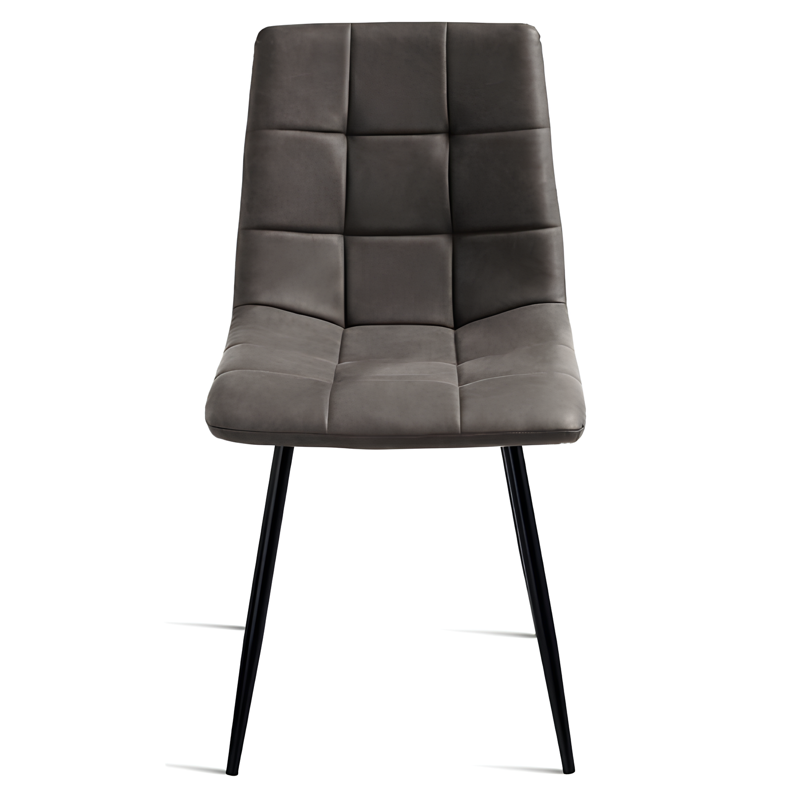 Sedia da pranzo in ecopelle effetto soft touch e struttura in metallo - Arca