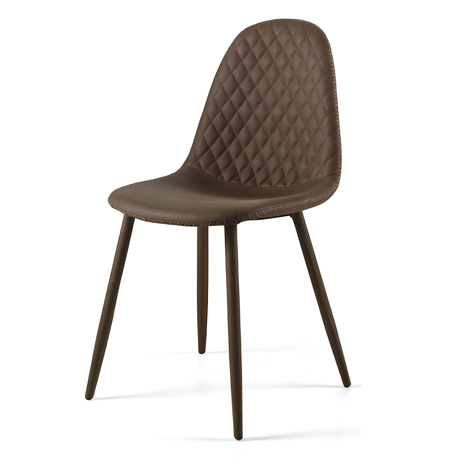 Sedia da pranzo in tessuto imbottito struttura in metallo - Sofy