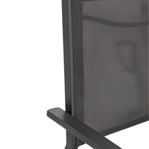 Sedia da esterno giardino impilabile struttura in metallo seduta e schienale in texitilene - Hild