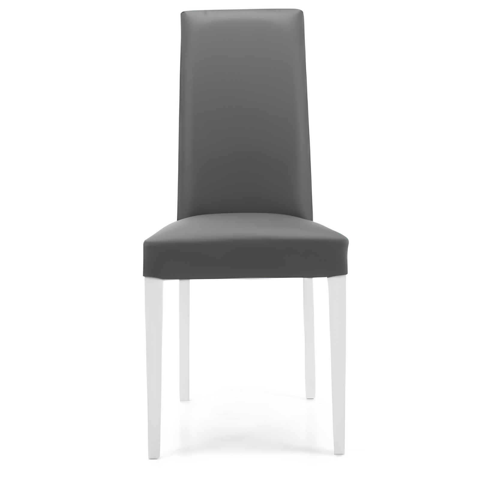 Sedia da pranzo design moderno in legno seduta in ecopelle - Kara