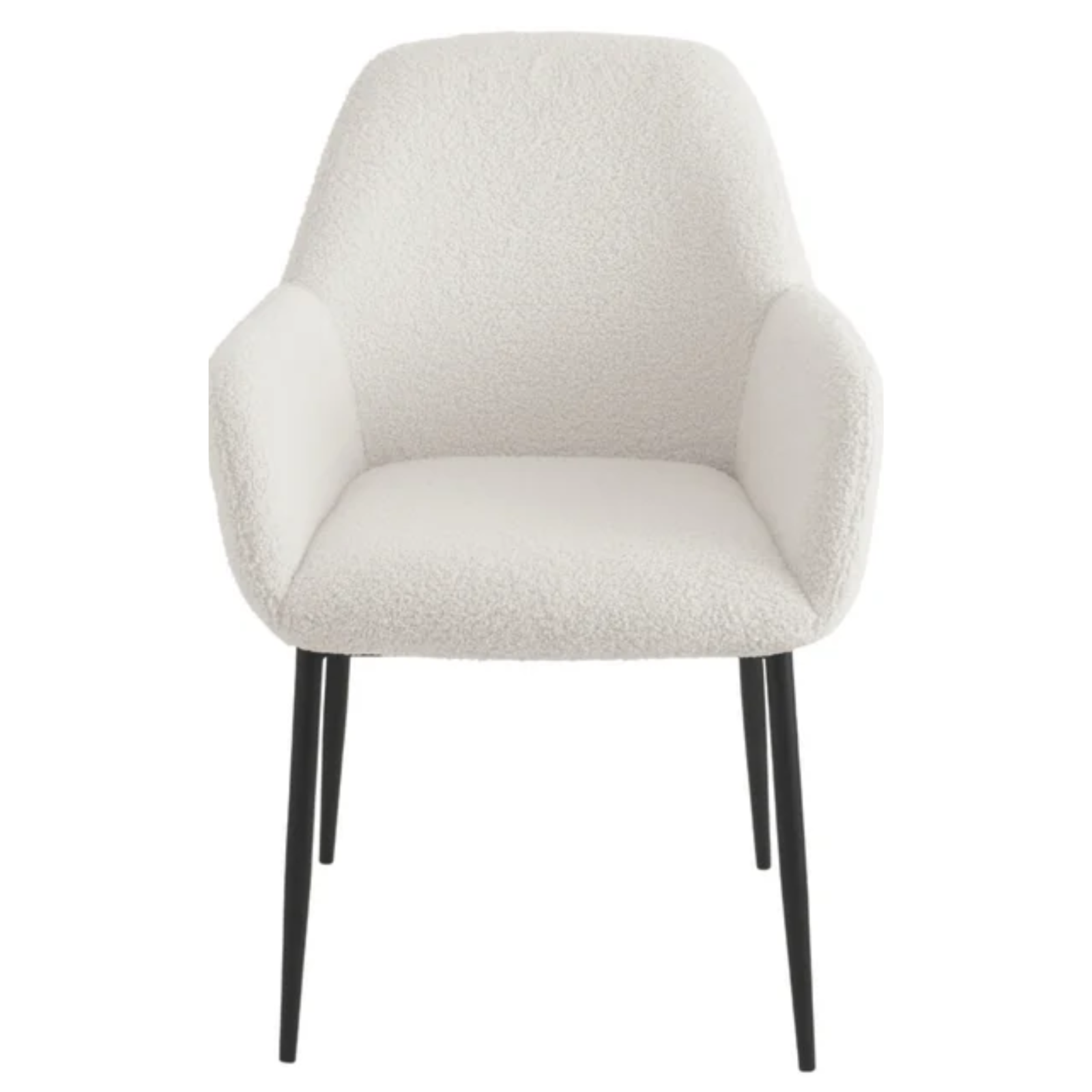 Sedia design moderno in tessuto bouclè struttura in metallo - Lady