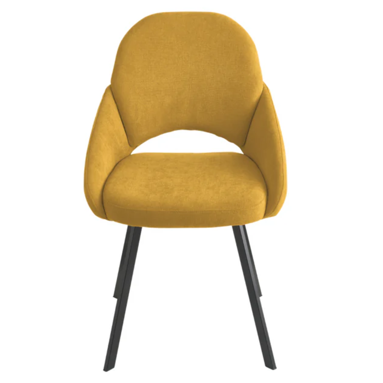 Sedia da pranzo design moderno in tessuto imbottito e struttura in metallo - Dolly