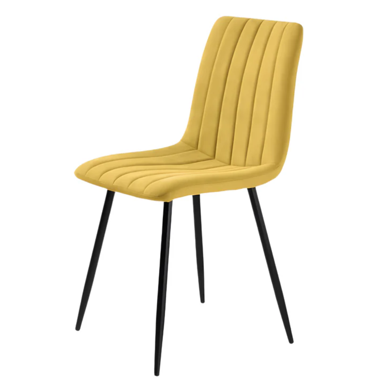 Sedia da pranzo design moderno seduta in tessuto struttura in metallo - Kole