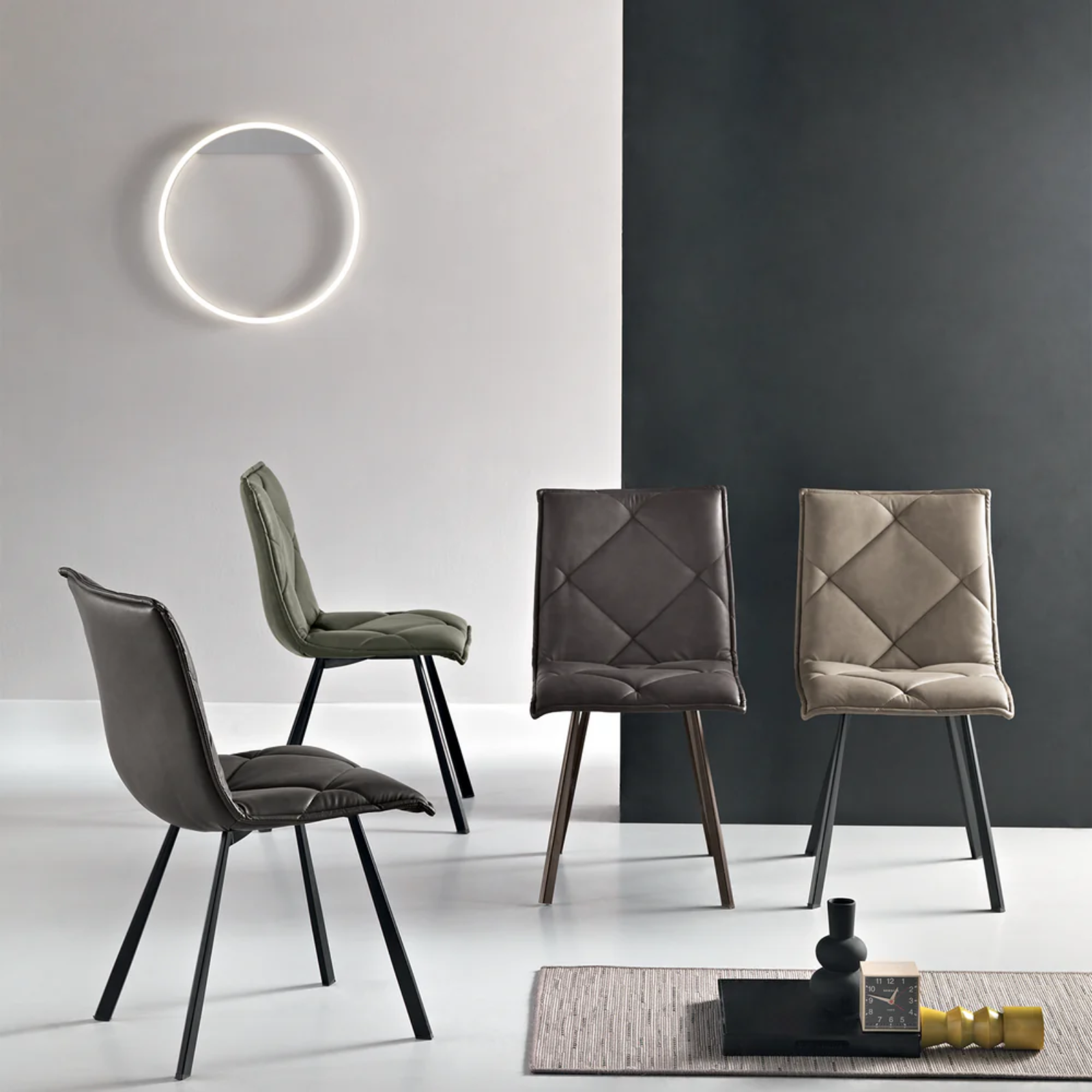 Sedia da pranzo in ecopelle effetto soft touch design moderno - Roll