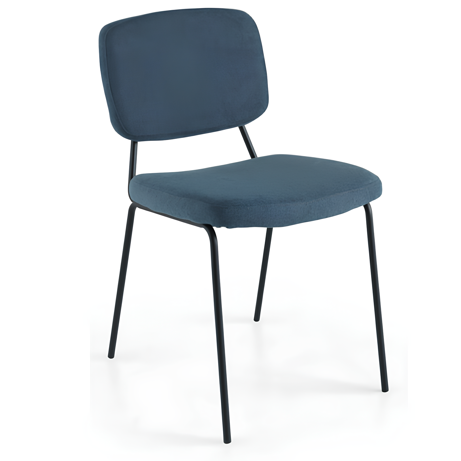 Sedia da pranzo in tessuto imbottito struttura in metallo - Tullia