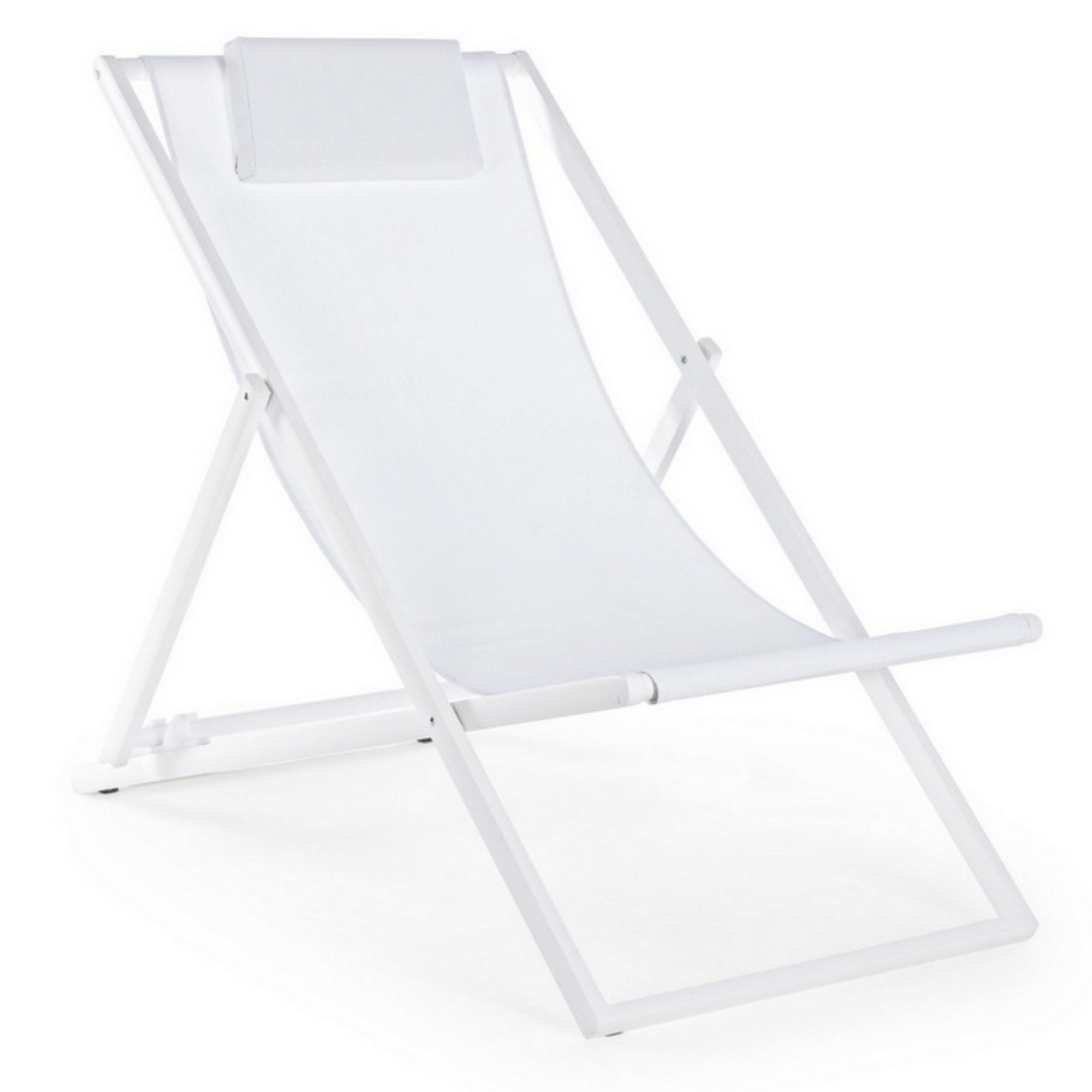Sedia a sdraio "Ibiza" reclinabile 3 posizioni con struttura in alluminio seduta e schienale in texitilene