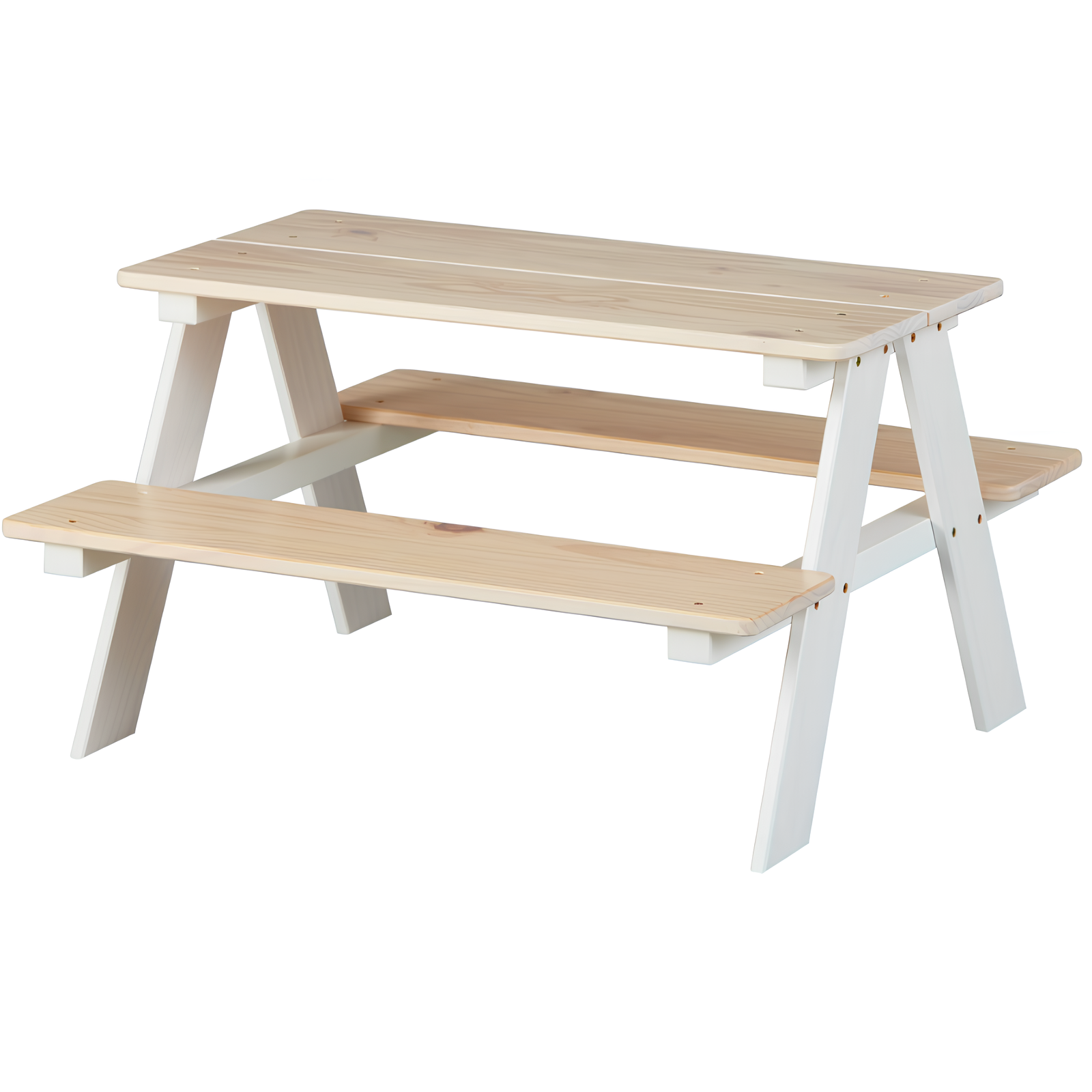 Set pic nic per bambini tavolino in legno con panca 90x82xH50 CM