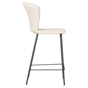 Sgabello da cucina o bar con schienale in ecopelle con gambe in metallo nero