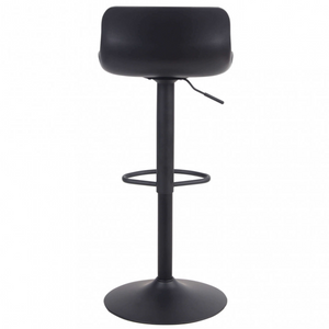 Sgabello da cucina alto in polipropilene nero con base in metallo - Inni