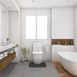 Tappeto da bagno contorno wc in poliestere