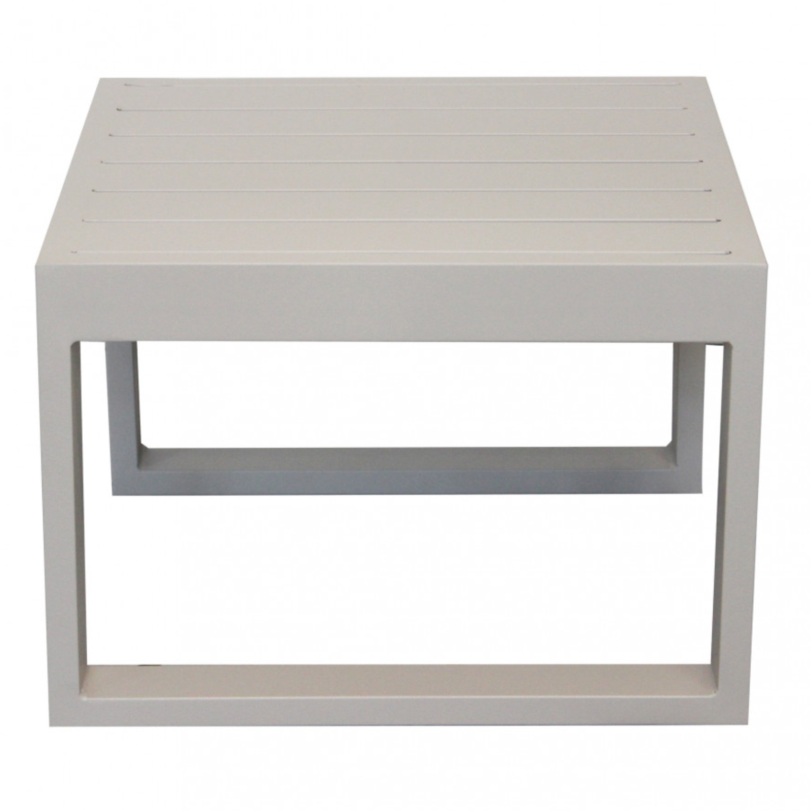 Tavolino basso da esterno quadrato in alluminio 45x45 cm - Cuba