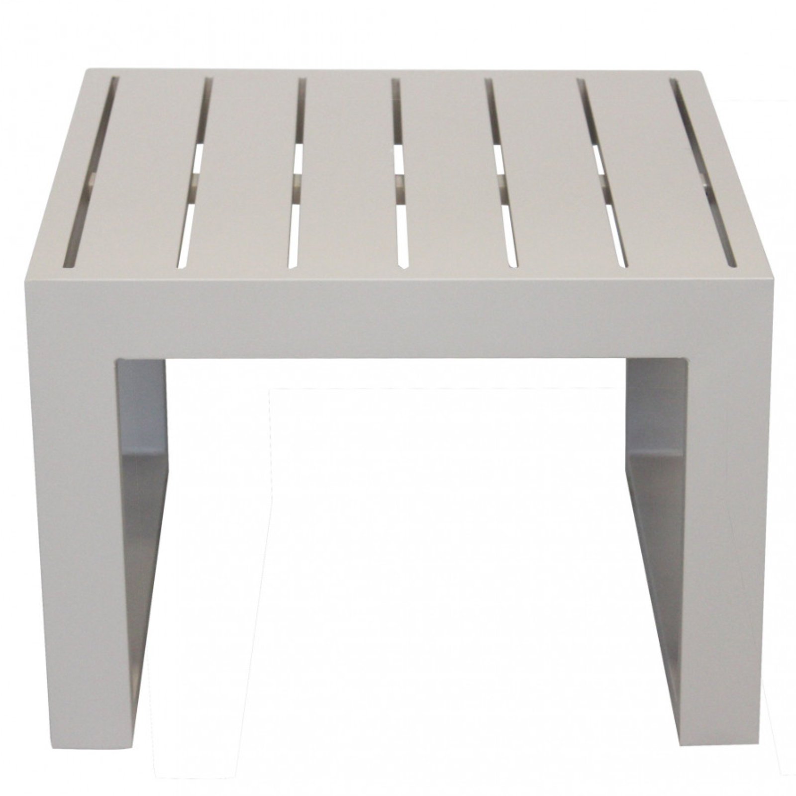 Tavolino basso da esterno quadrato in alluminio 45x45 cm - Cuba